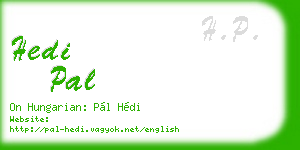 hedi pal business card